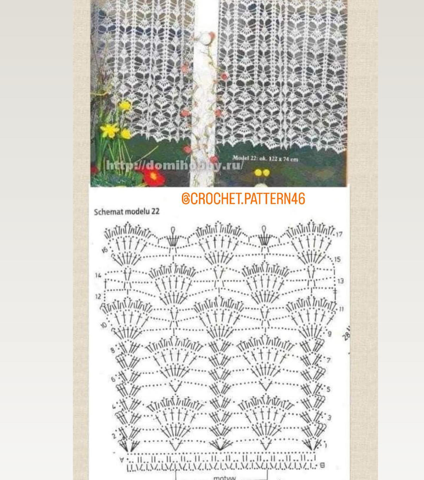 Beautiful Crochet Curtain Patterns and Charts for Decorative Home Textiles