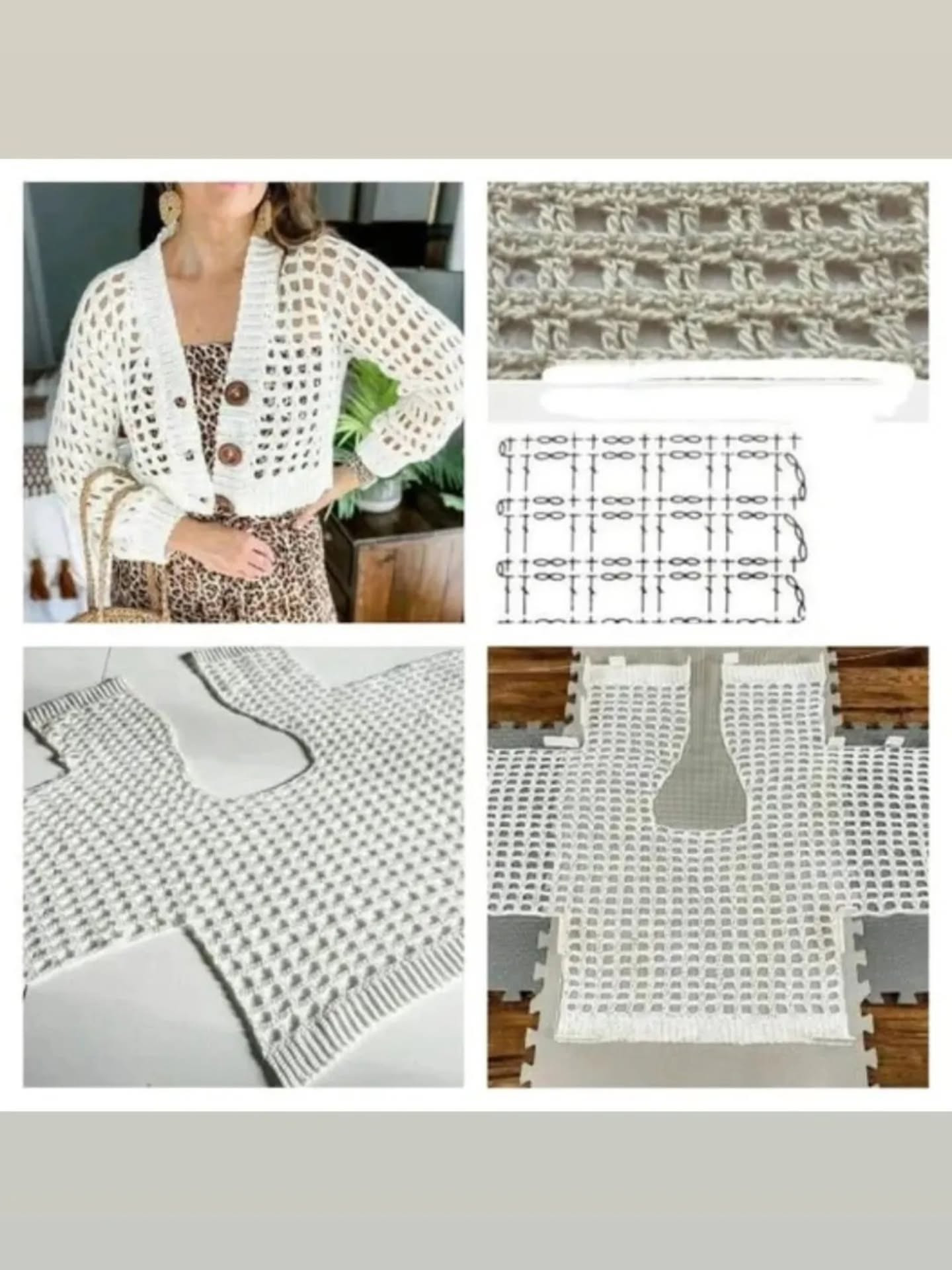 Beautiful Crochet Lace Pattern for Cardigans with Visual Instructions