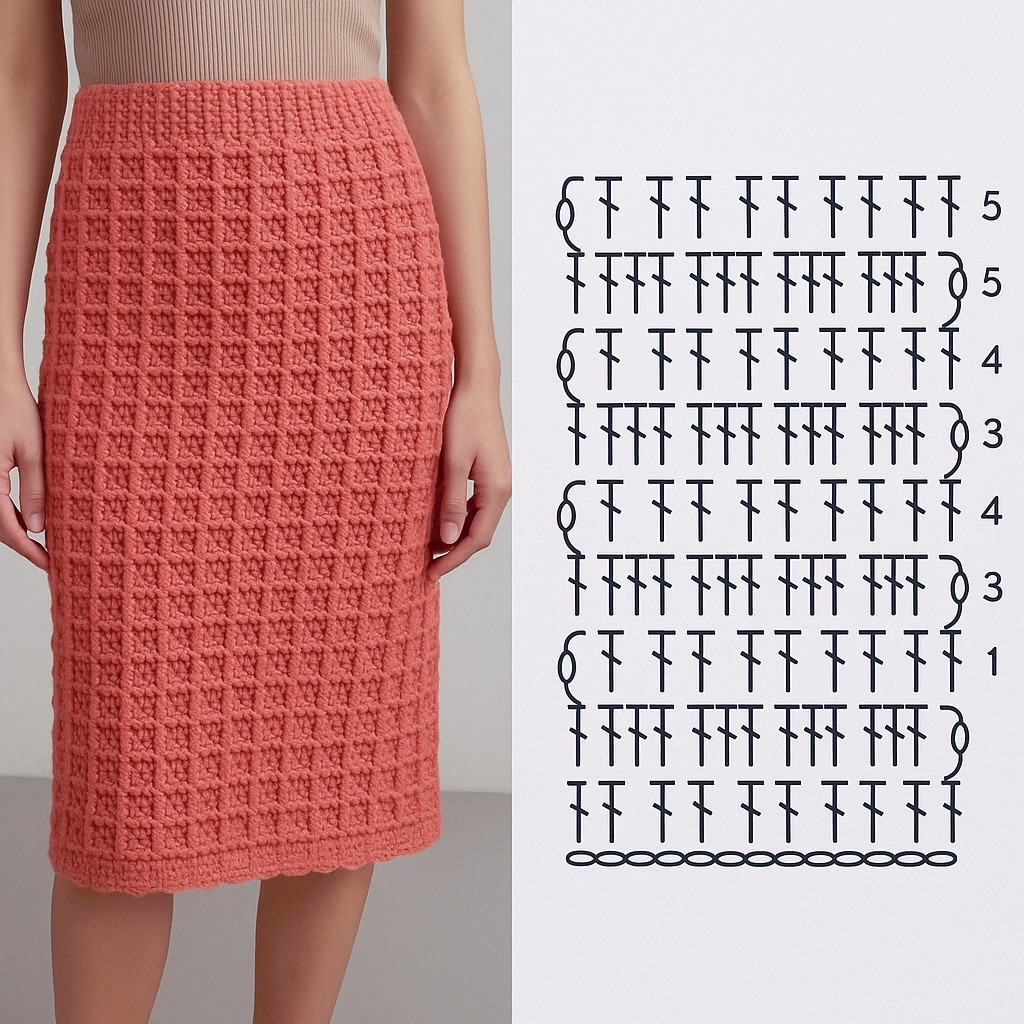 Beautiful Crochet Skirt Patterns: Grid, Shell Stitch, and Granny Square Designs
