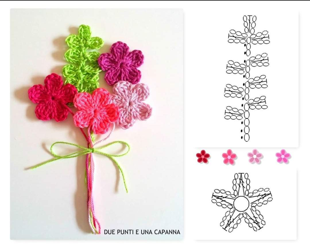 Beautiful Flower Crochet Square and Detailed Flat Charts Pattern