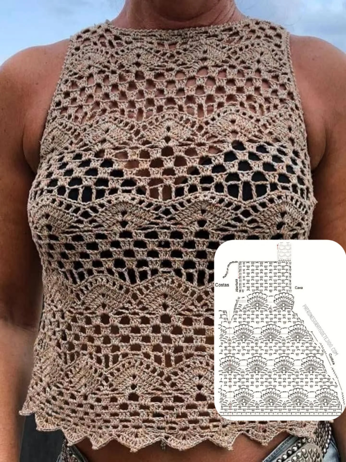 Beautiful Summer Crochet Tops: Lacy Halter, Tank, and Crop Top Patterns with Charts
