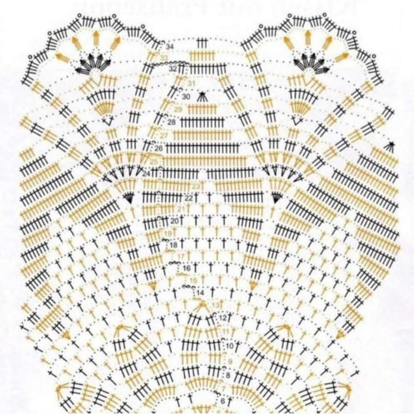 Beautiful White Crochet Lace Doily with Flower Pattern and Chart