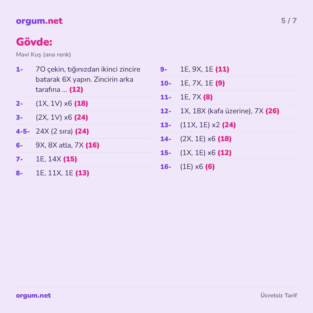 Bebek Denizatı - Amigurumi Móc Len Miễn Phí (Bản Dịch Tiếng Thổ Nhĩ Kỳ)