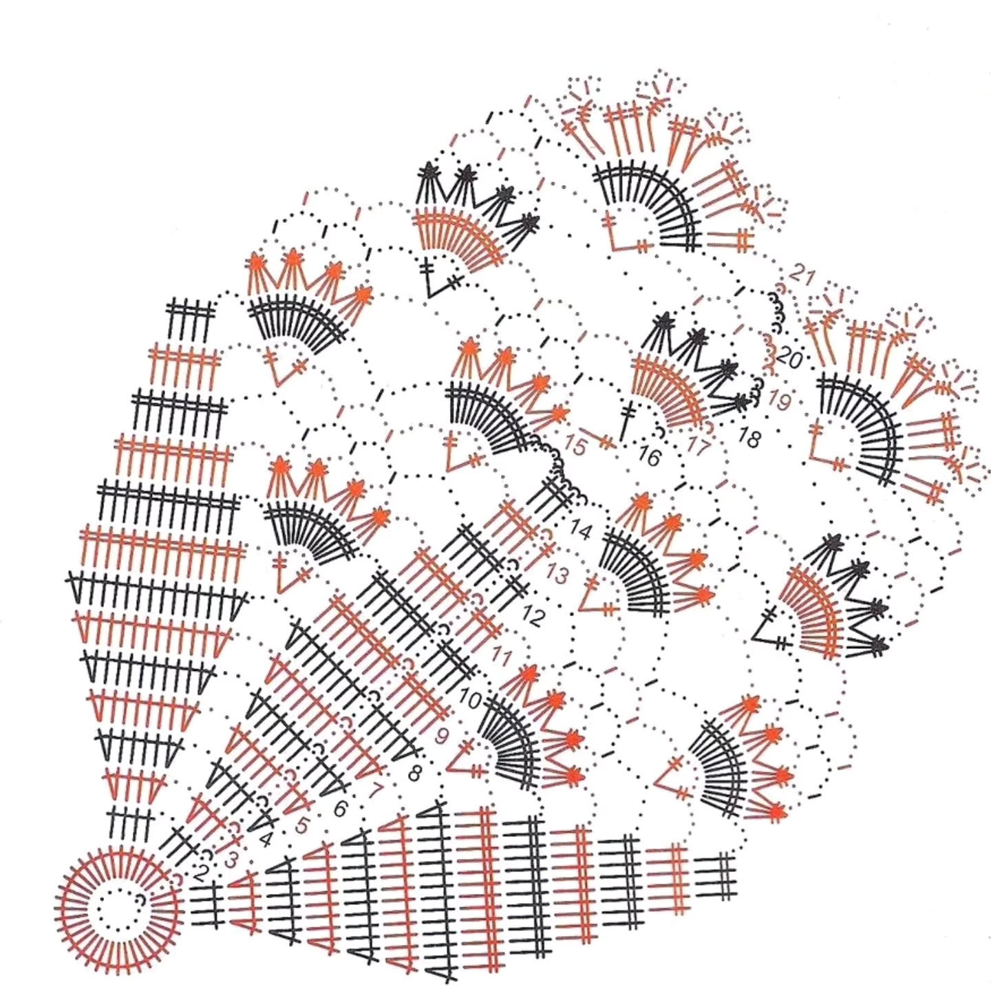 Beige Crochet Doily Pattern Chart: Intricate Lace Design with Step-by-Step Instructions