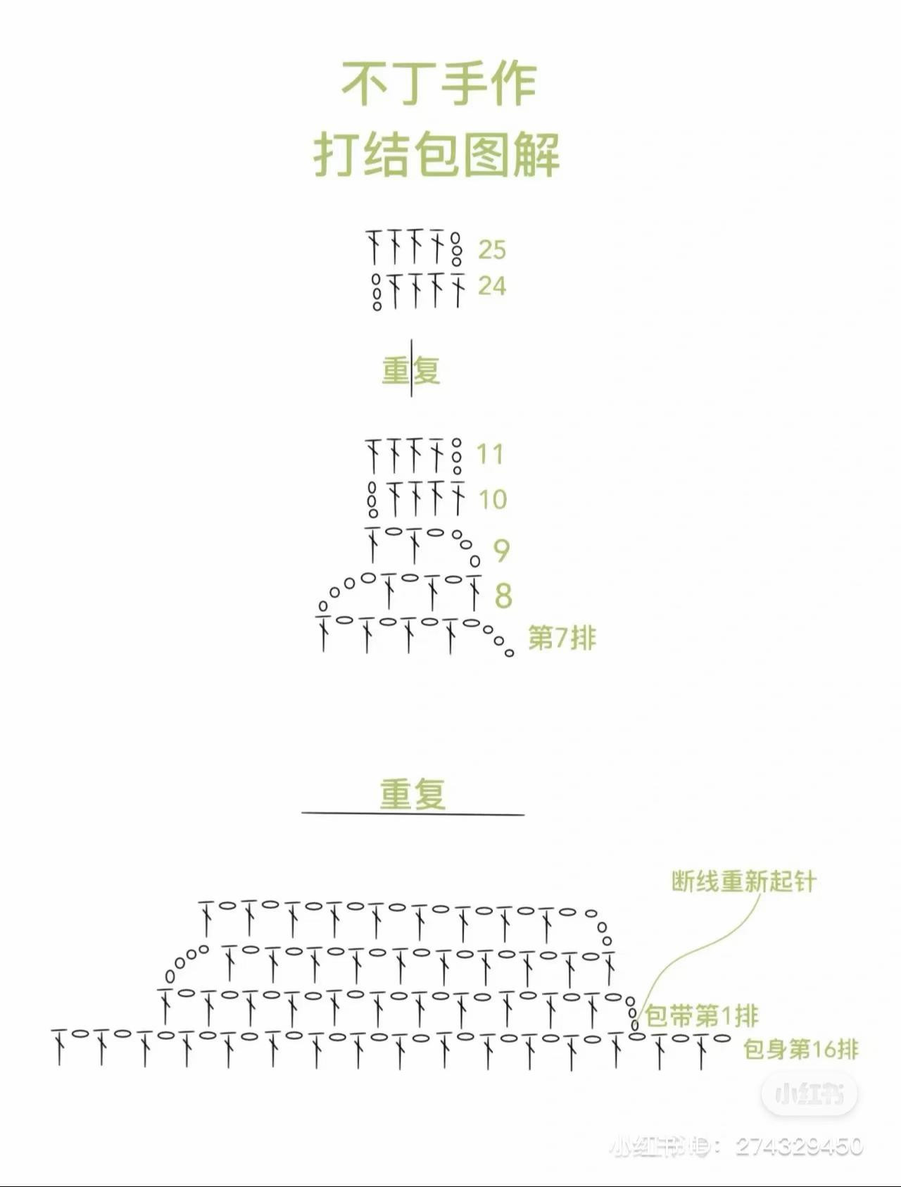 Beige Hollow Cotton Crochet Knot Bag Pattern Tutorial