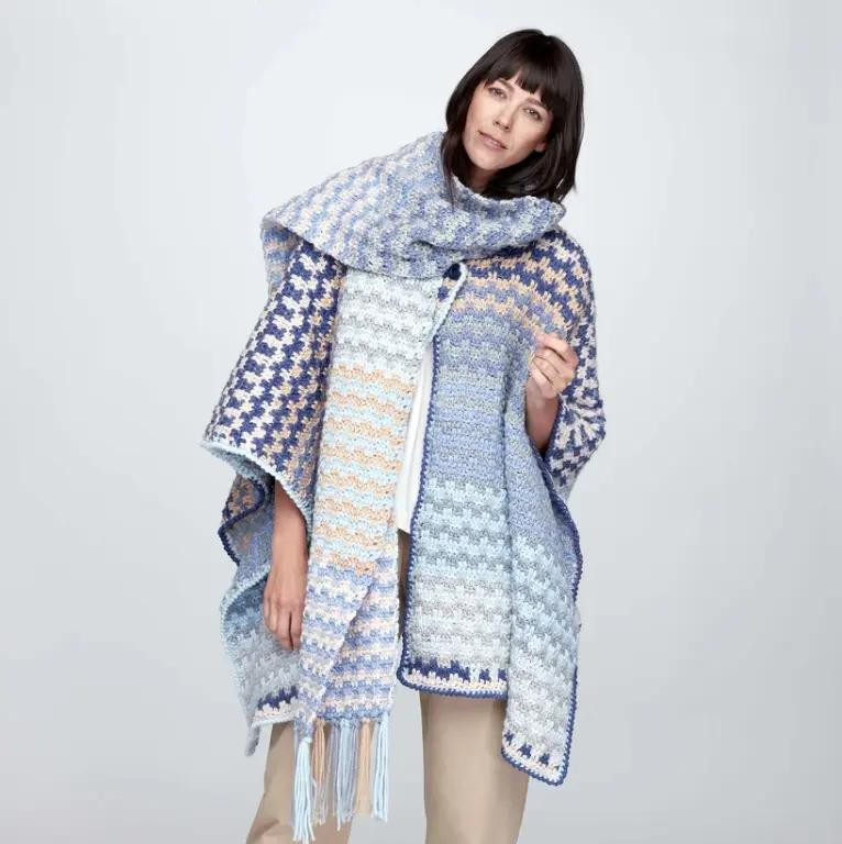 Bernat Color Weave Crochet Wrap Pattern