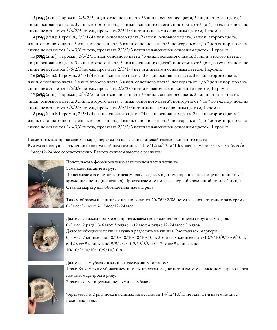 Бесплатное описание чепчика bunny спицами от @SAVA_KNIT