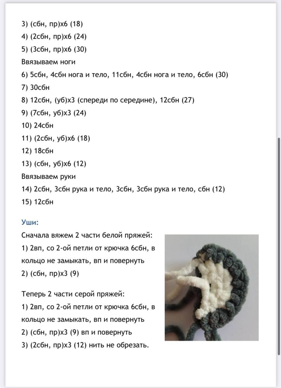 Бесплатное описание вязания амигуруми Коала Малыш от @tatistoys