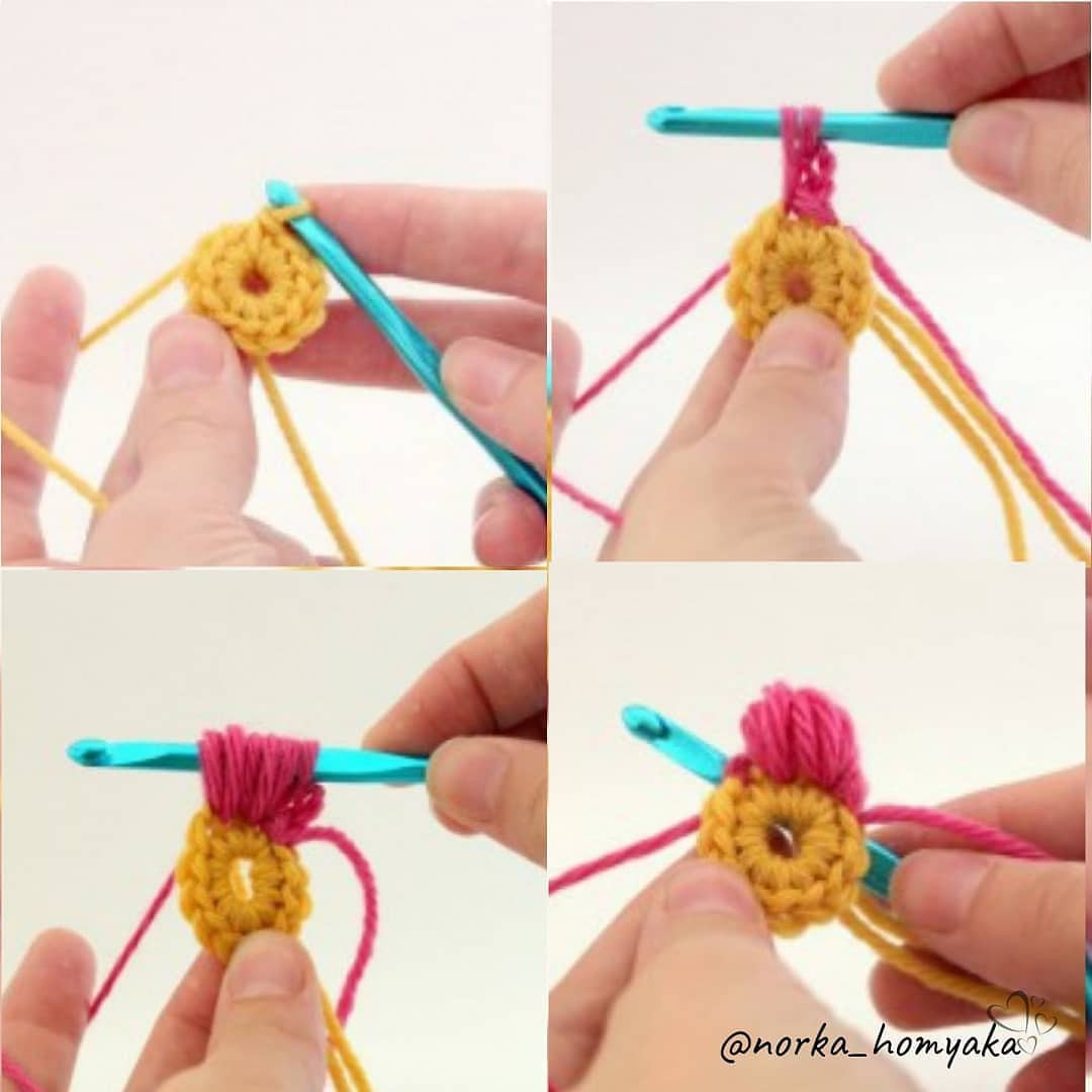 Бесплатное описание вязания крючком цветка с фото-уроком