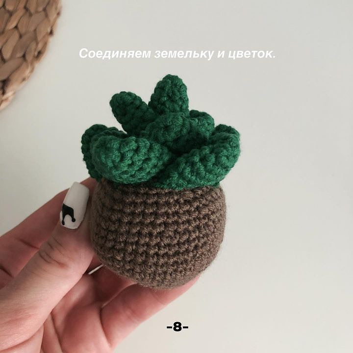 Бесплатный мастер-класс по вязанию крючком кактуса с пошаговыми схемами и описанием на русском языке