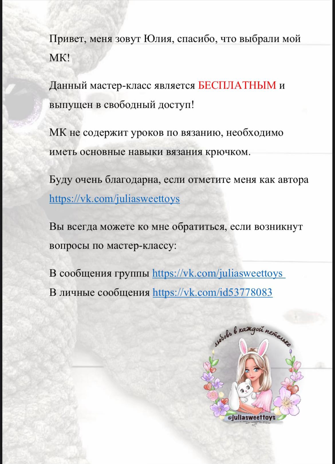 Бесплатный мастер-класс по вязанию летучей мышки крючком