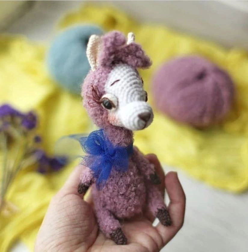 Бесплатный МК по вязанию ламы крючком, автор Юлия Костына