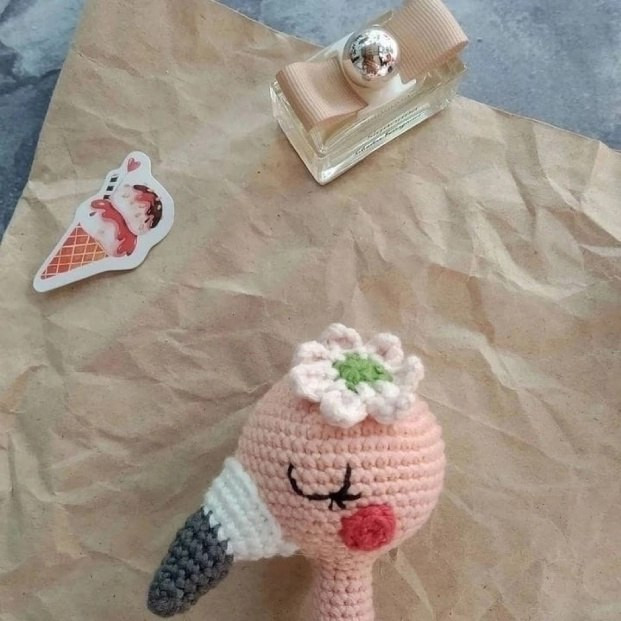 Бесплатный МК: Вязаный розовый фламинго (Amigurumi)