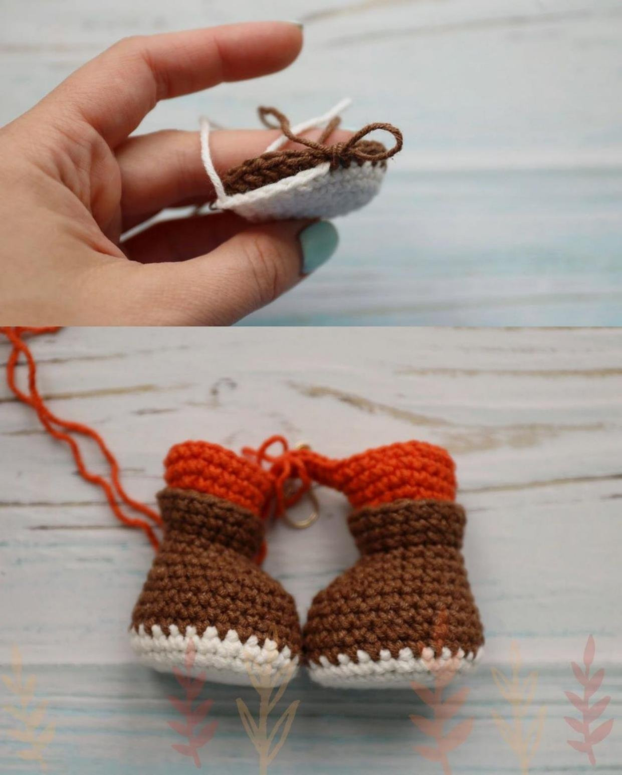 Бесплатный онлайн-схема амигуруми Тыковкин: оранжевый бамбук с зеленым шарфиком