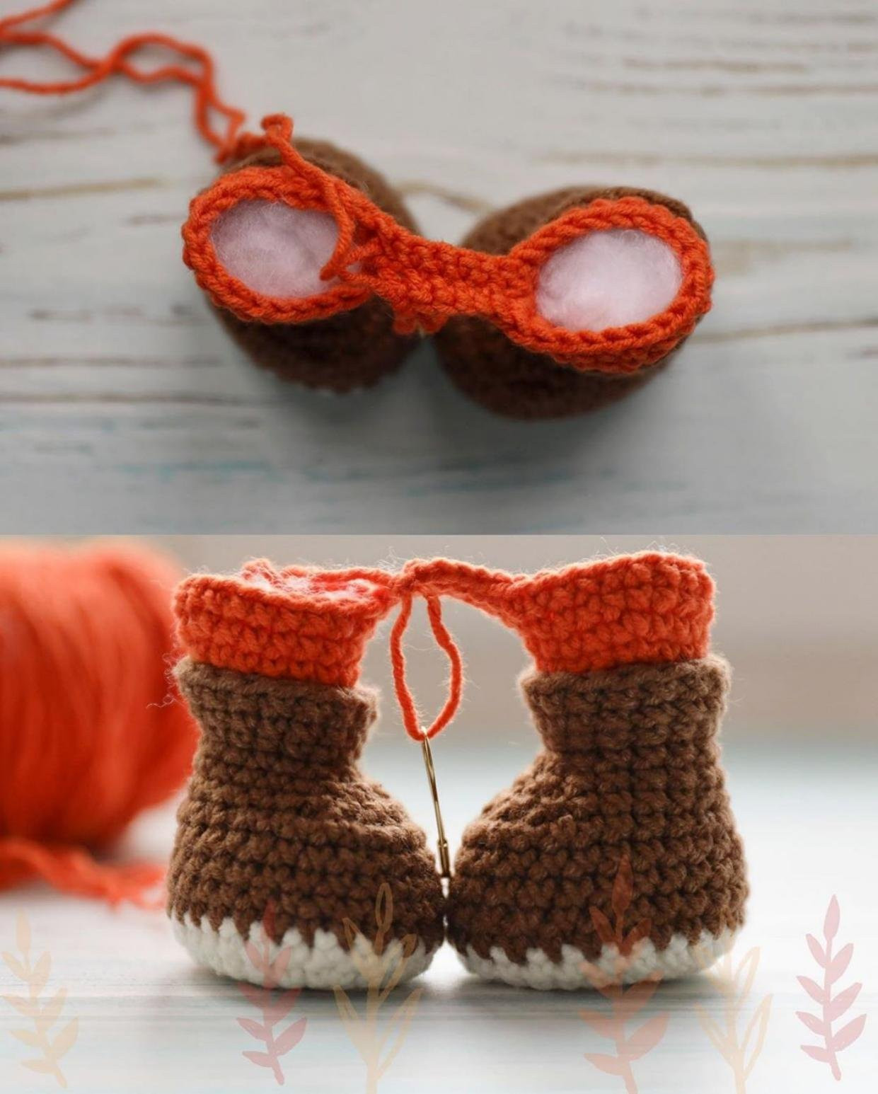 Бесплатный онлайн-схема амигуруми Тыковкин: оранжевый бамбук с зеленым шарфиком