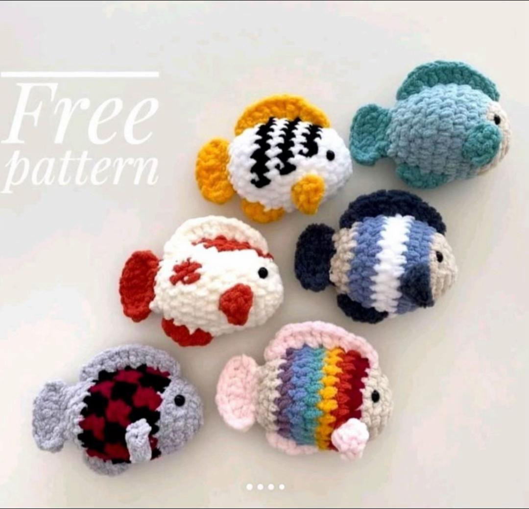 Безкоштовна схема в'язання амігуруми рибки гачком