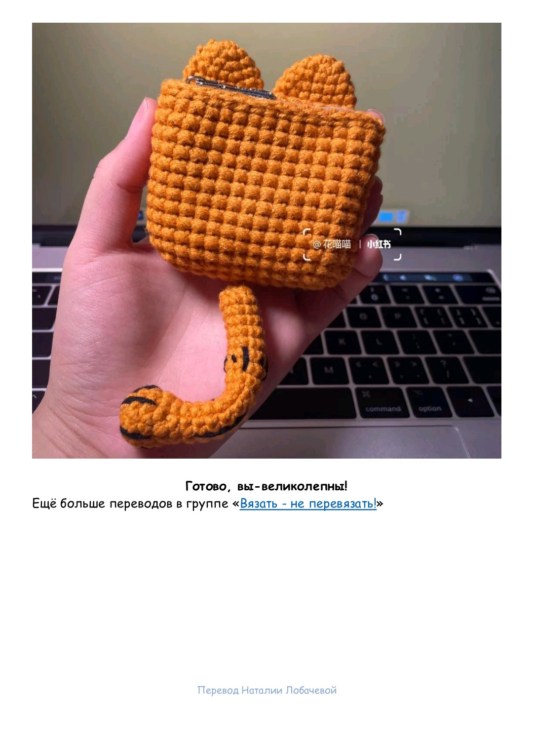 Безкоштовний МК: В'язаний гаманець Гарфілд