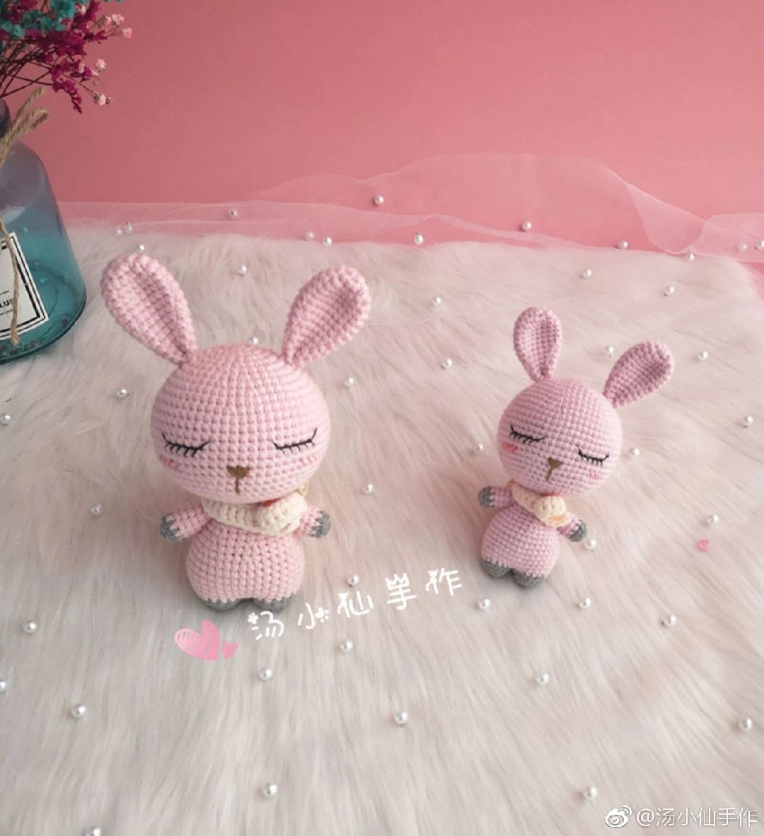 Big Head Animal Amigurumi Patterns: Grey Rabbit and Brown Bear