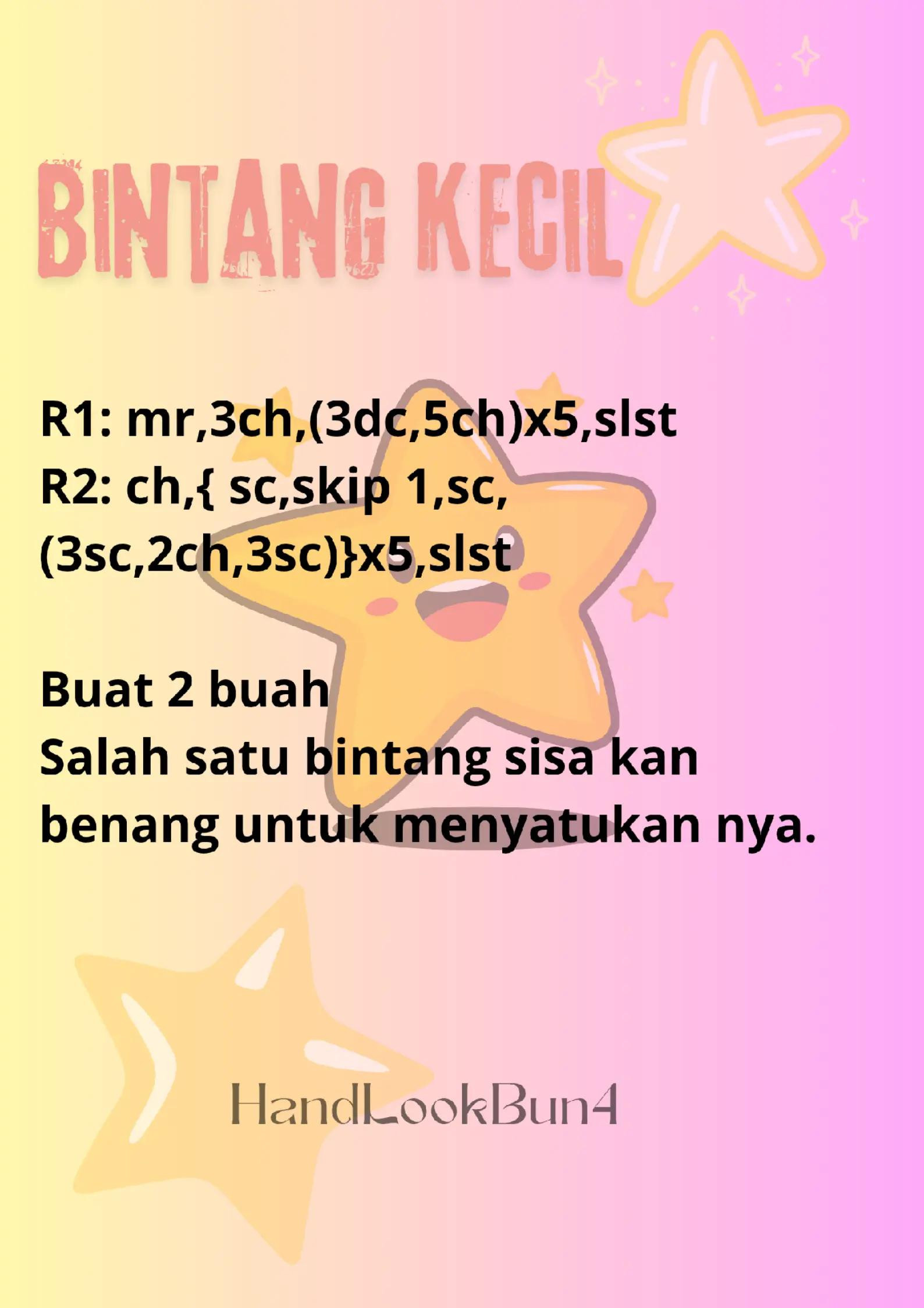 Bintang Kecil: Chart Móc Len Hình Ngôi Sao Màu Vàng Và Hồng