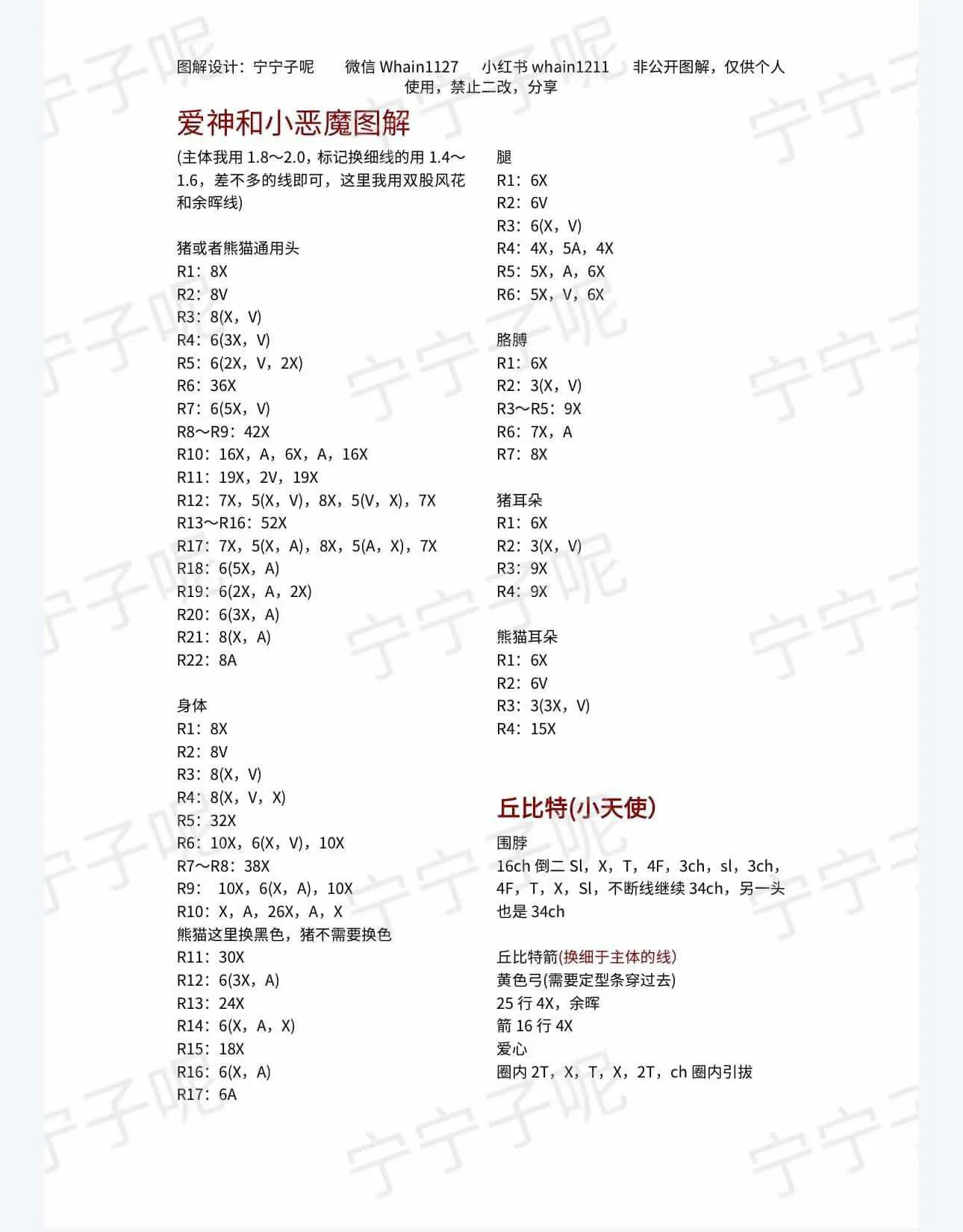 Bộ Chart Móc Len Hình Gấu Sư Tử Tím và Búp bê Kirby