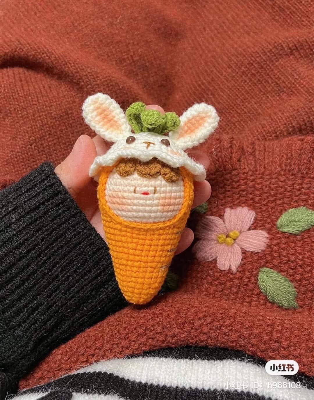 Bộ sưu tập chart móc len búp bê hoa hướng dương, cà rốt và cừu