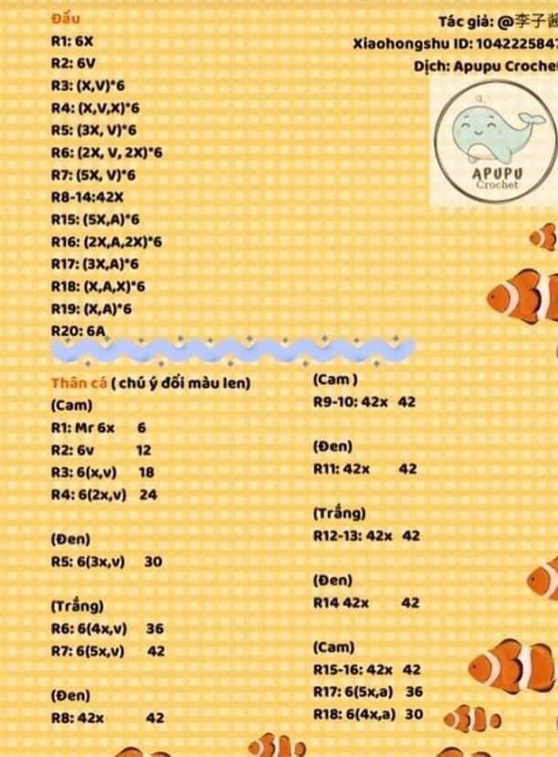 Bộ sưu tập chart móc len búp bê hoa hướng dương, cà rốt và cừu