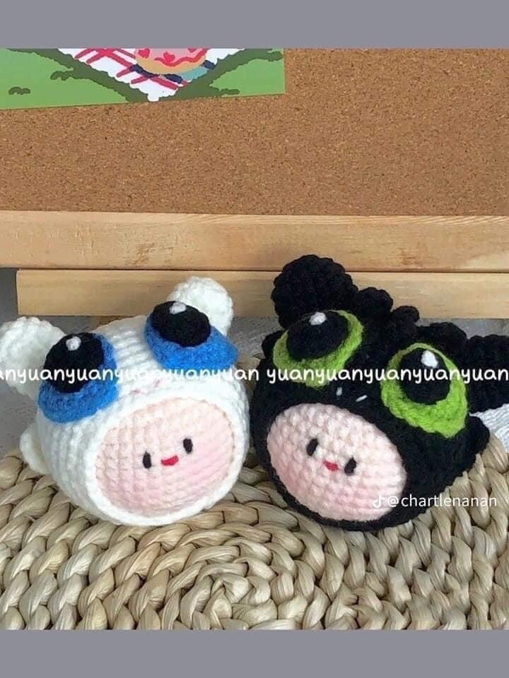 Bộ sưu tập chart móc len búp bê hoa hướng dương, cà rốt và cừu