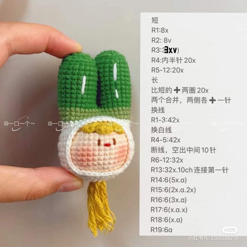 Bộ sưu tập chart móc len búp bê nhân vật dễ thương