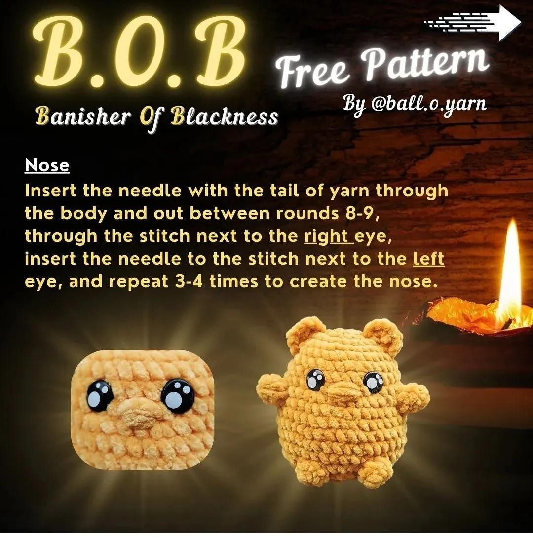 B.O.B Banisher Of Blackness Free Crochet Amigurumi Pattern