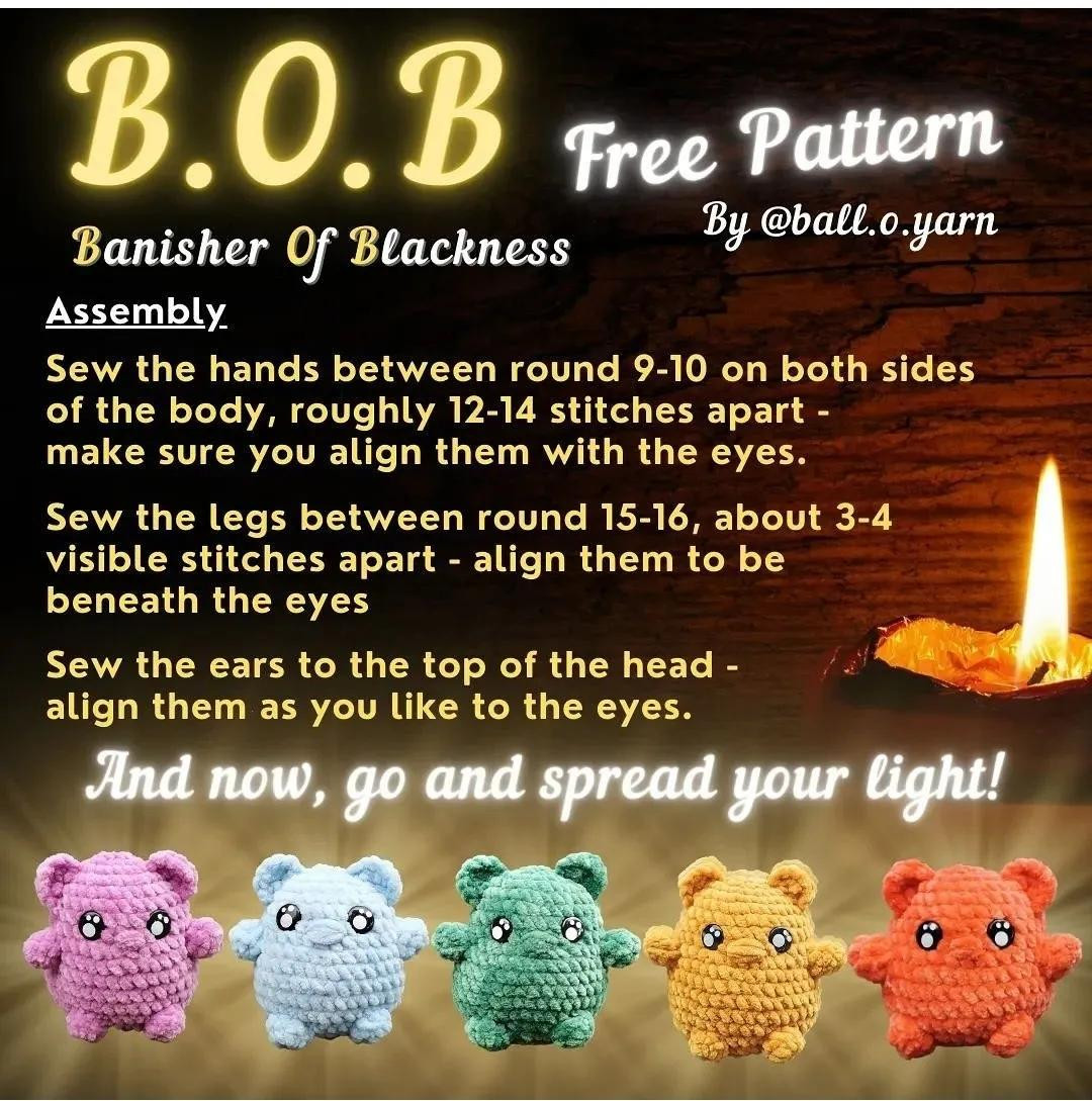 B.O.B Banisher Of Blackness Free Crochet Amigurumi Pattern