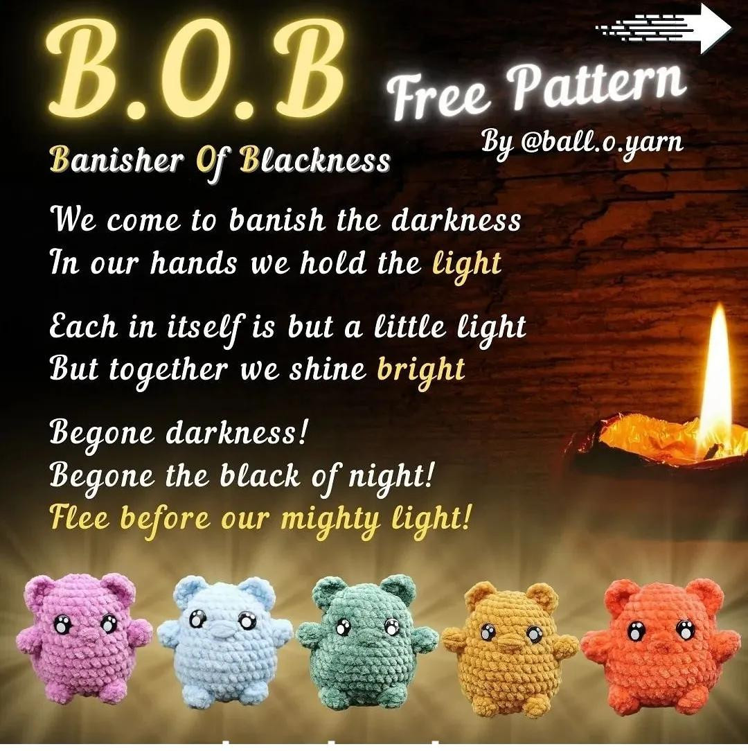 B.O.B Banisher Of Blackness Free Crochet Amigurumi Pattern