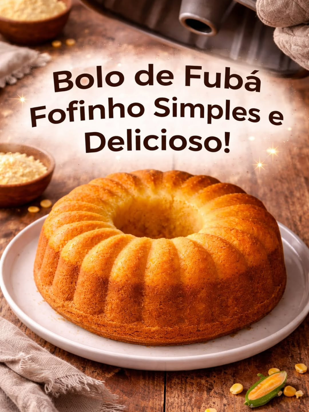 Bolo de Fubá Fofinho Simples e Delicioso: Receita Caseira