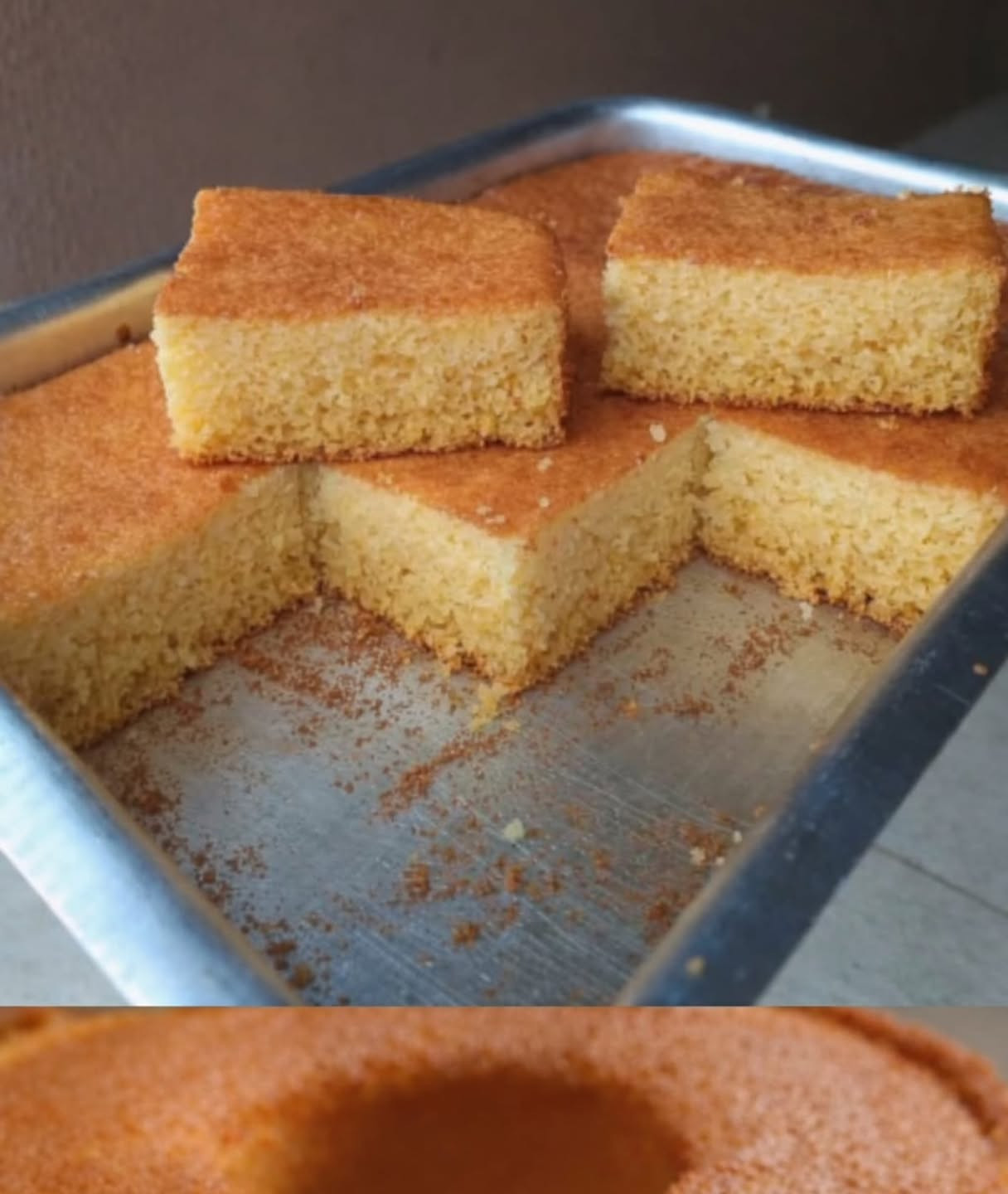 Bolo de Milharina Fácil (Liquidificador) - Receita caseira simples, fofinho e úmido com flocos de milho