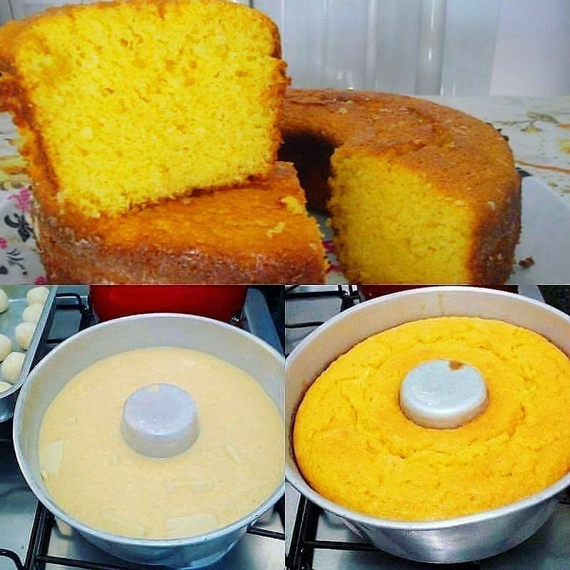 Bolo de milho delicioso e muito fácil com queijo parmesão