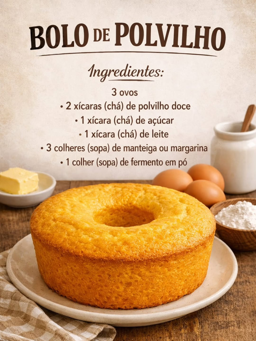 Bolo de Polvilho Caseiro: Receita Fácil e Deliciosa com Ingredientes Simples