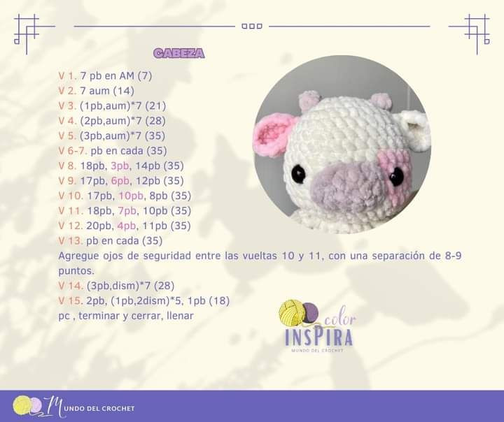 Bolsa de fresas Vaca Amigurumi: Patrón gratuito de búp bê bò với túi dâu