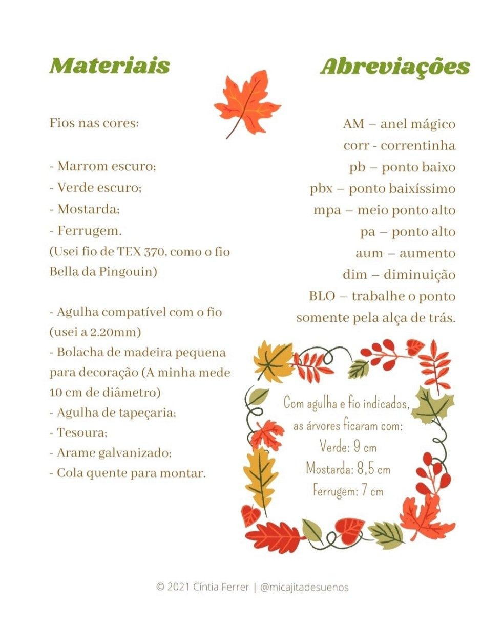 Bosque: Receita Gratuita de Árvore Crochê por Cíntia Ferrer