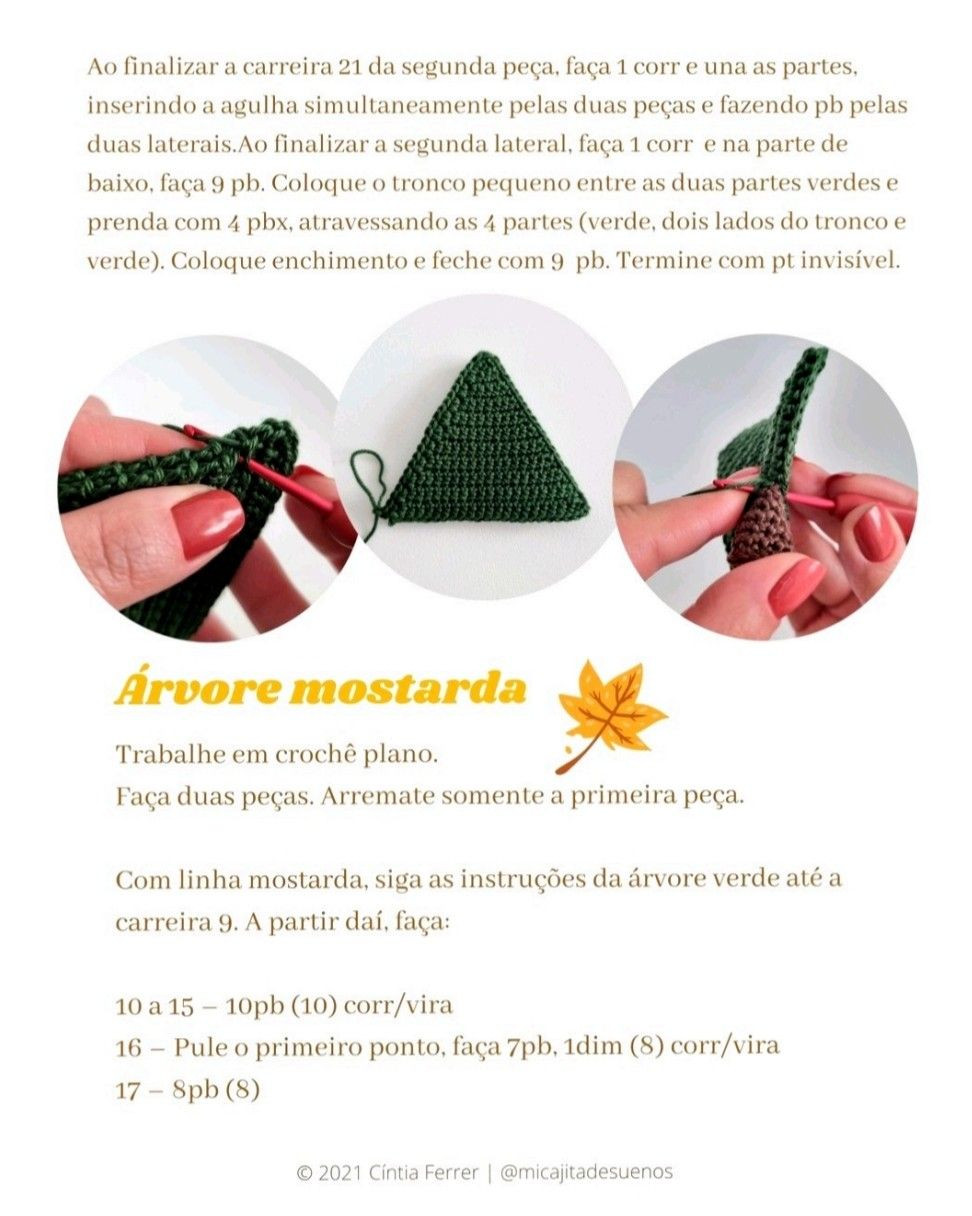 Bosque: Receita Gratuita de Árvore Crochê por Cíntia Ferrer