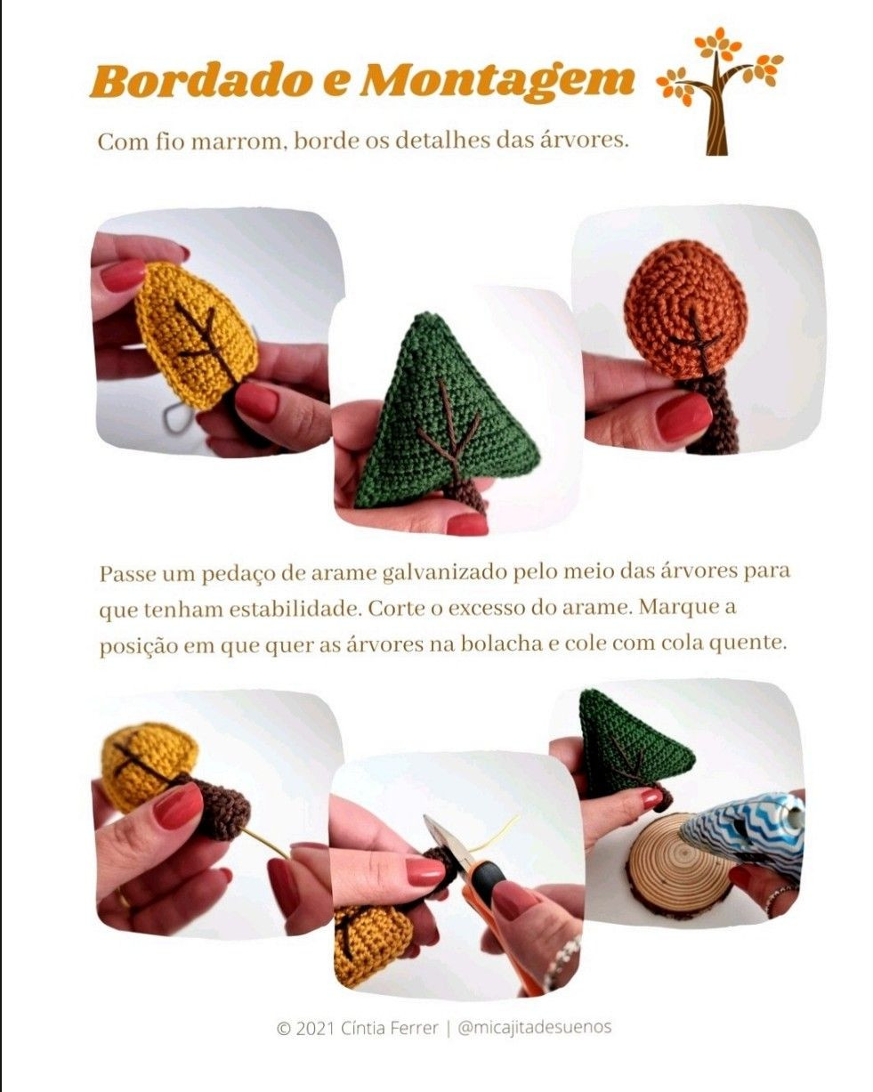 Bosque: Receita Gratuita de Árvore Crochê por Cíntia Ferrer