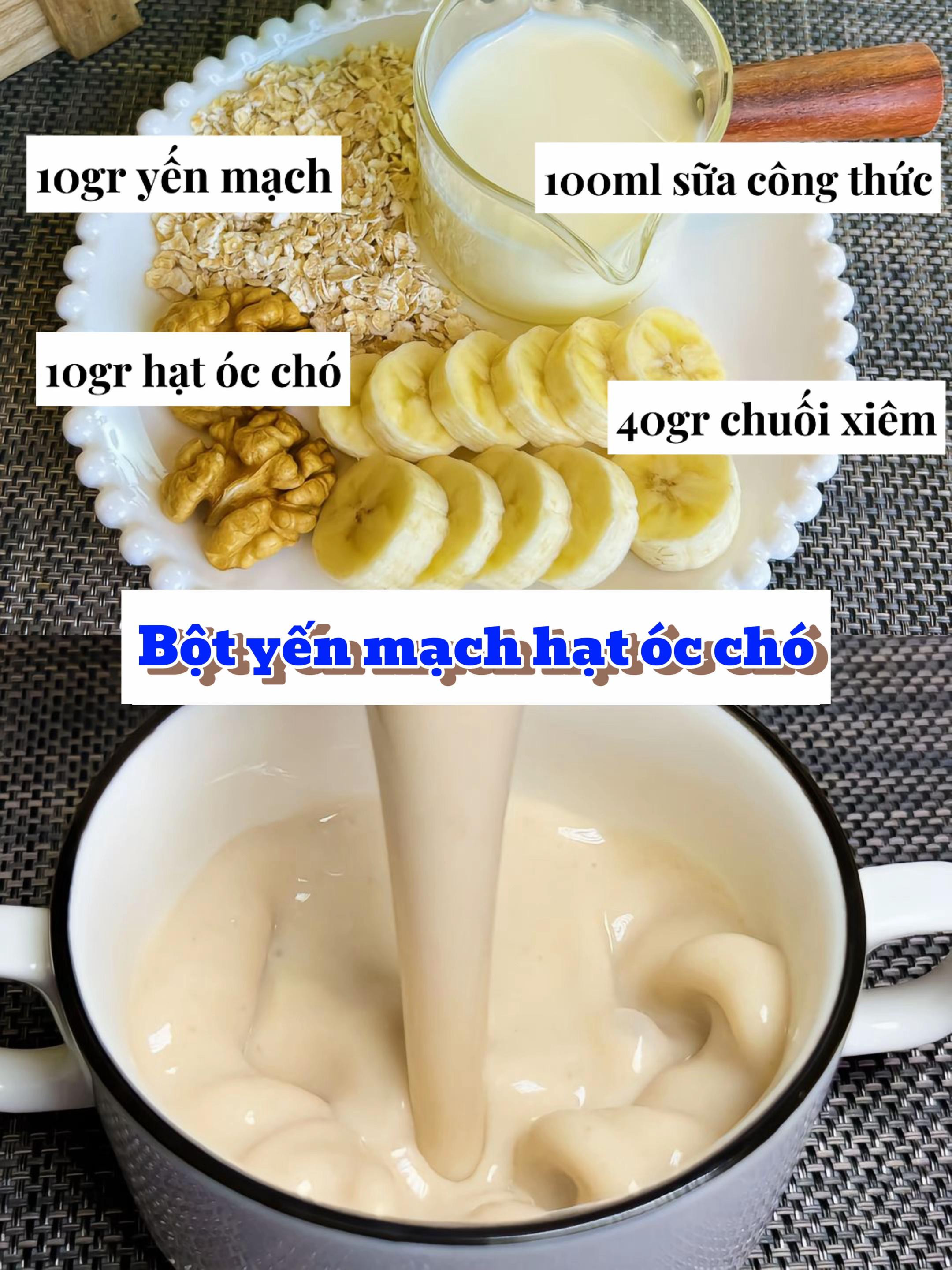 Bột cháo dinh dưỡng thơm bổ dễ nuốt cho bé từ 6 tháng tuổi với các nguyên liệu tự nhiên