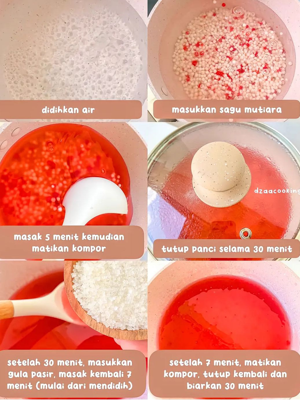 Bubur Sagu Mutiara: Món tráng miệng truyền thống Indonesia với hạt sago đỏ và nước cốt dừa thơm ngon