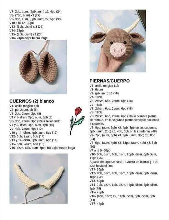 Bufalo amigurumi crochet pattern tutorial