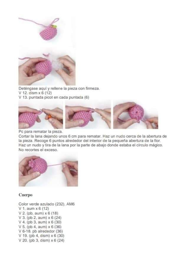 Bulbasaur Amigurumi Pokemon PDF Patrón Gratis