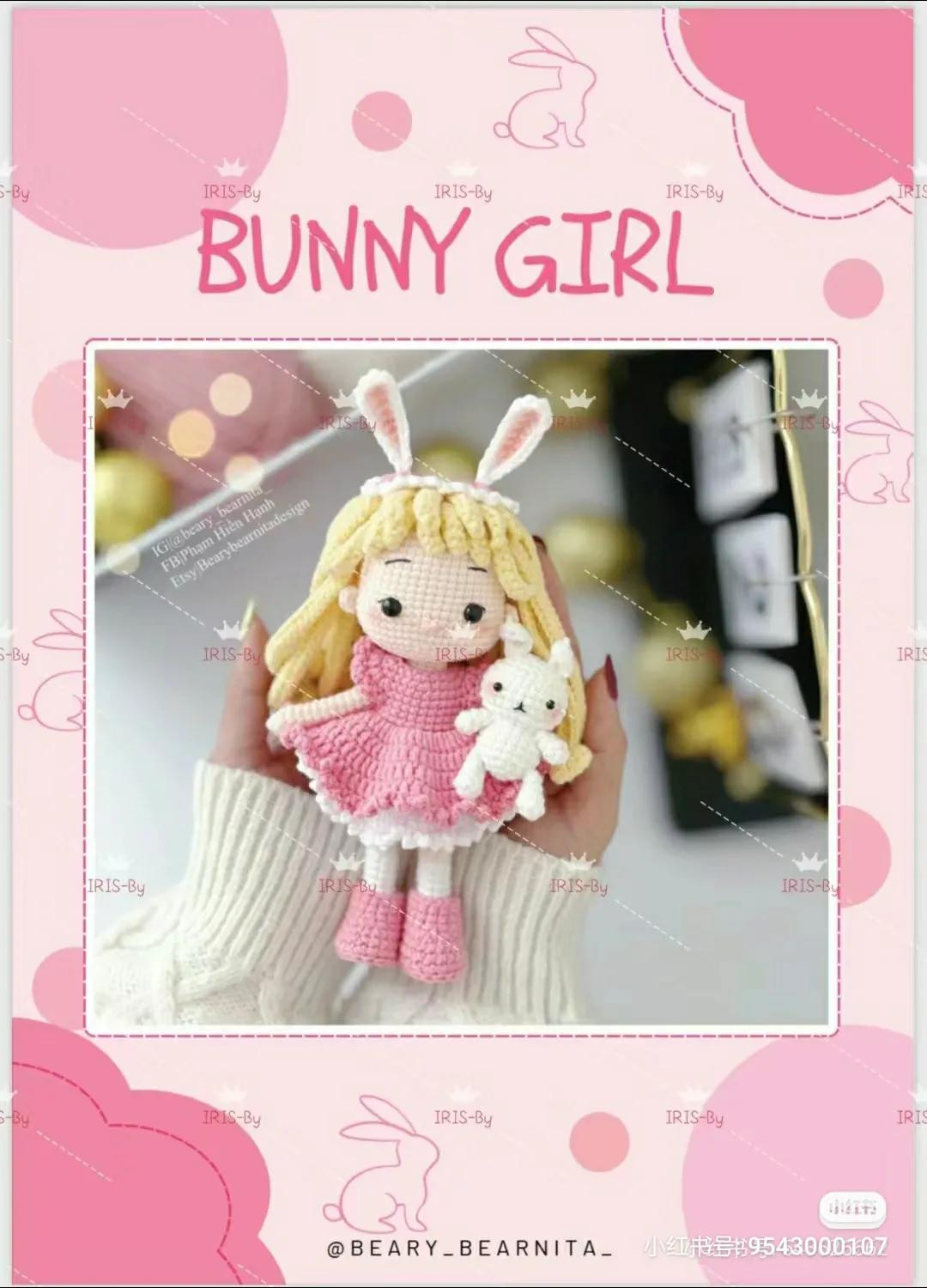 Bunny Girl Amigurumi Crochet Pattern Chart