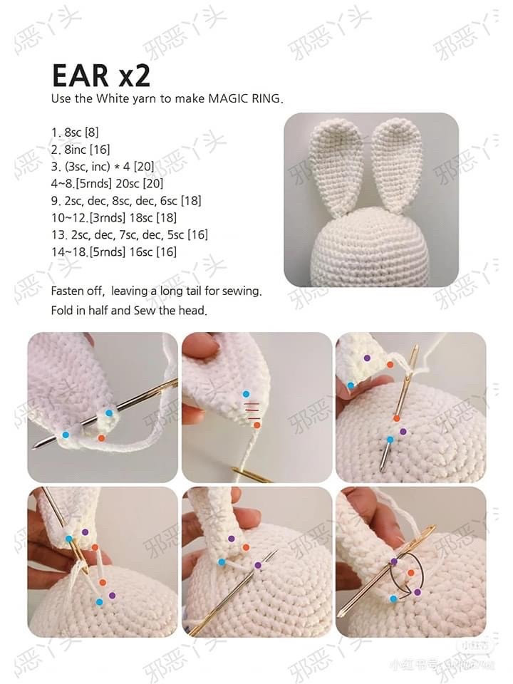 Bunny Trio: Byul, Dal, and Sarang Crochet Pattern