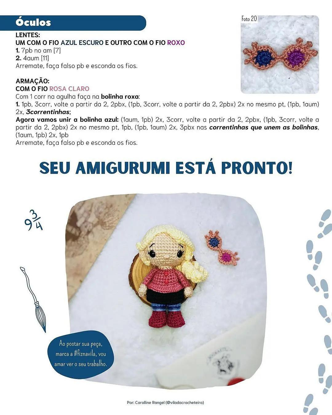 Búp bê móc len Luna Lovegood Harry Potter - Hướng dẫn chi tiết