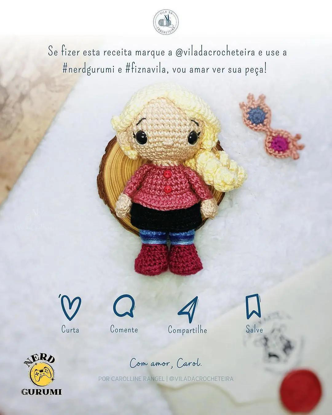 Búp bê móc len Luna Lovegood Harry Potter - Hướng dẫn chi tiết