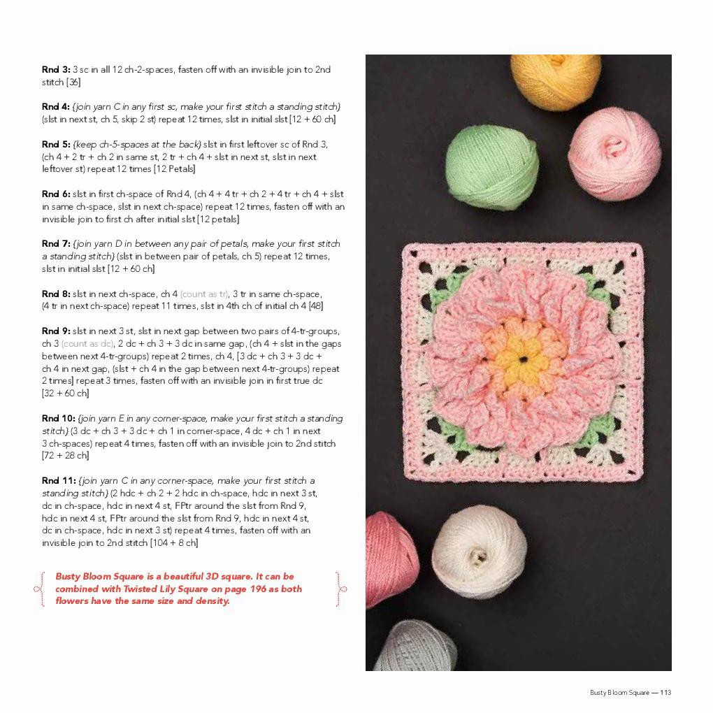 Bust Bloom & Sunlover Square - Crochet Charts