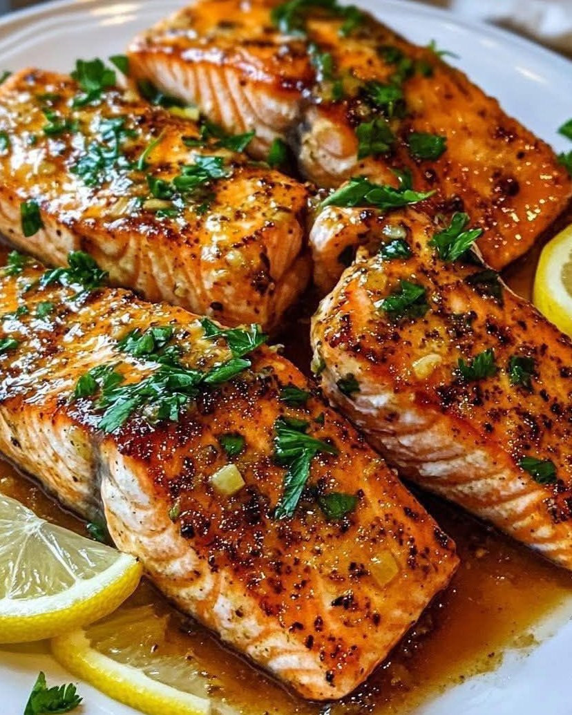 Cá Hồi Sốt Mật Ong Tỏi Chanh: Món Bữa Tối Ngon Miệng, Dáng Đẹp Mắt