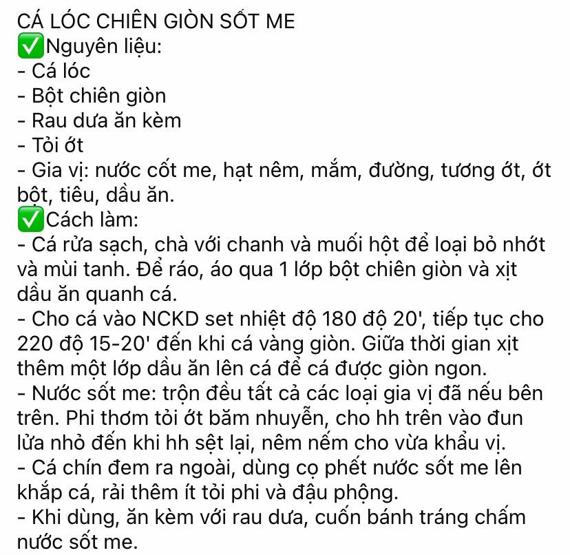 Cá lóc chiên giòn sốt me
